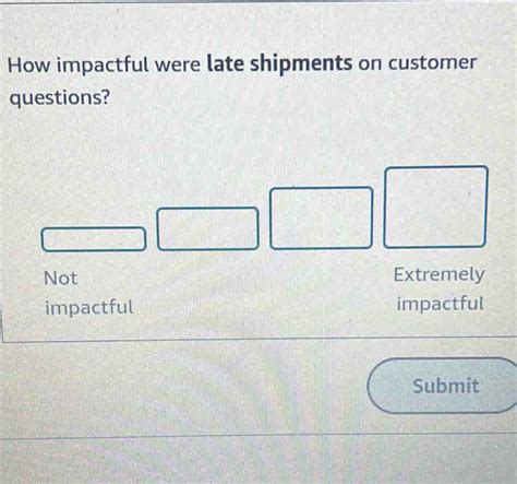 To increase trust. . How impactful were late shipments on customer questions